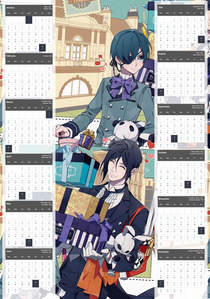 Kuroshitsuji Calendar 2026 - 2