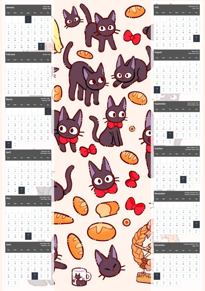 Ghibli Calendar 2026 - 1