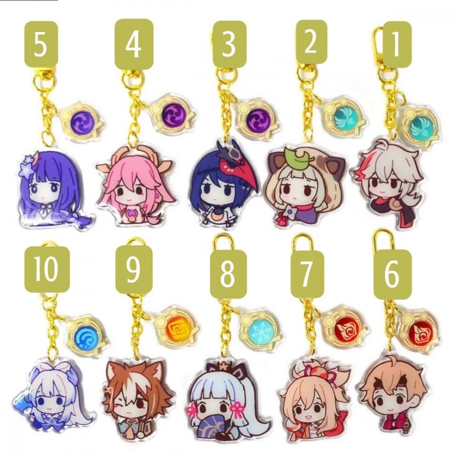 Genshin Impact key chains