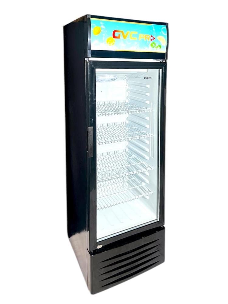 ثلاجة جى في سي عرض 300 لتر اسود GVCW-480