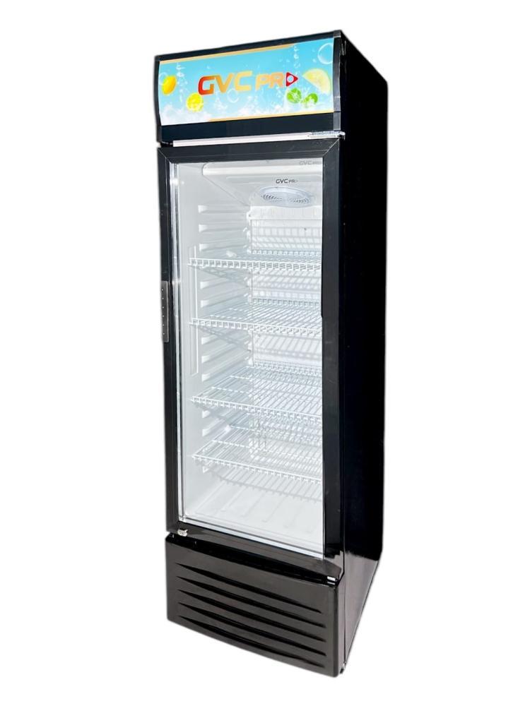 ثلاجة جى في سي عرض 300 لتر اسود GVCW-480