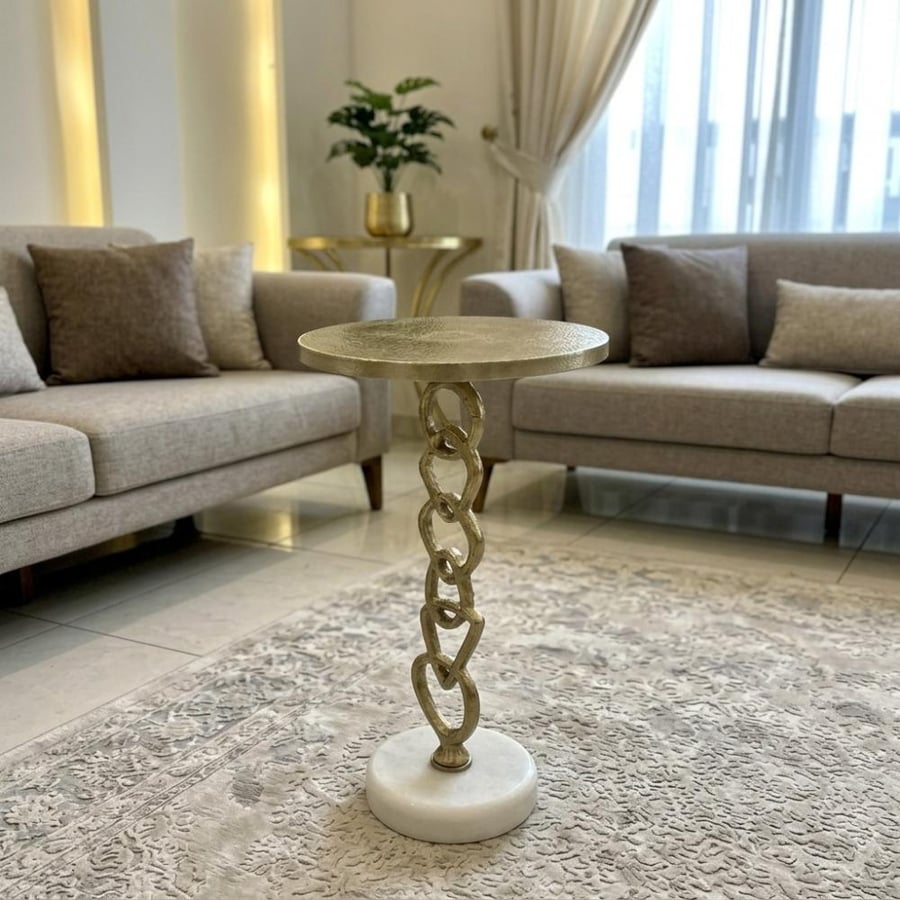 طاولة جانبية استيل هندي ذهبي