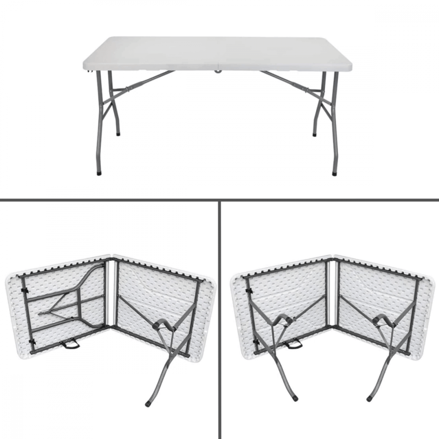 Rectangular table foldable