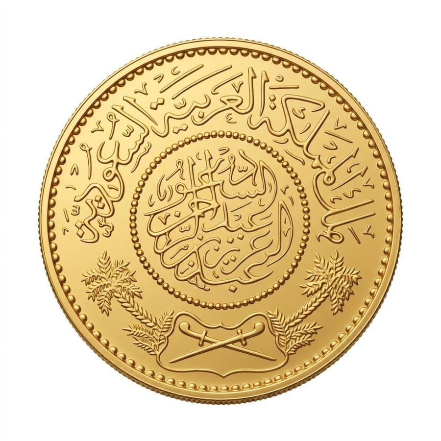 جنيه عربي سعودي واحد ذهب 8 جرام عيار 22 قيراط