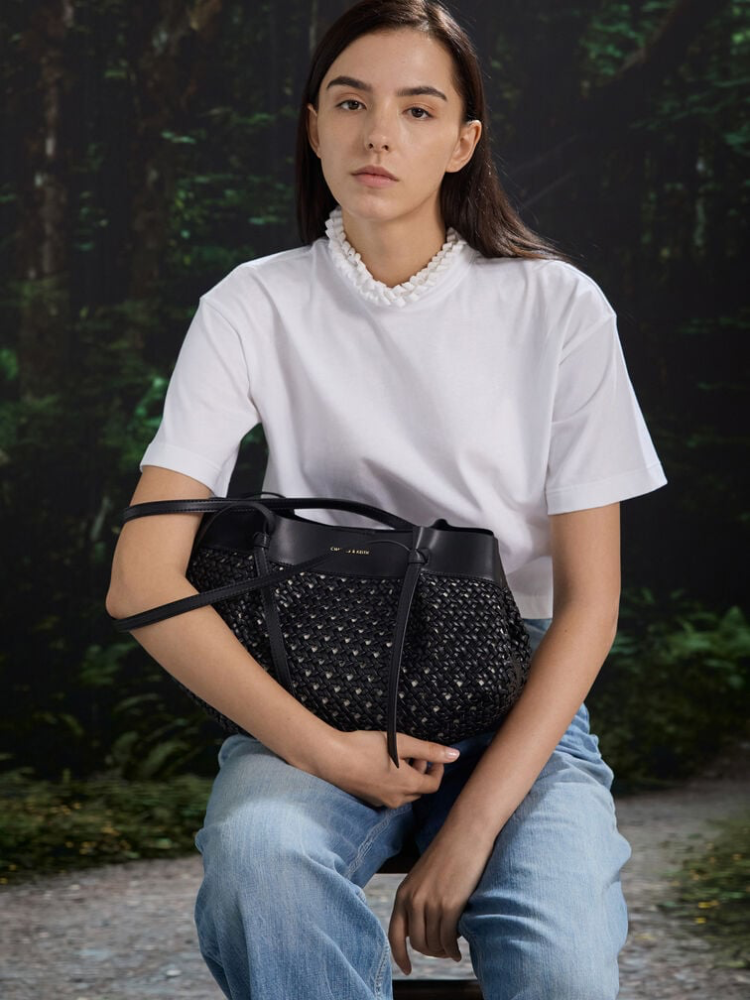 Calla Woven Tote Bag charles & kithLarge