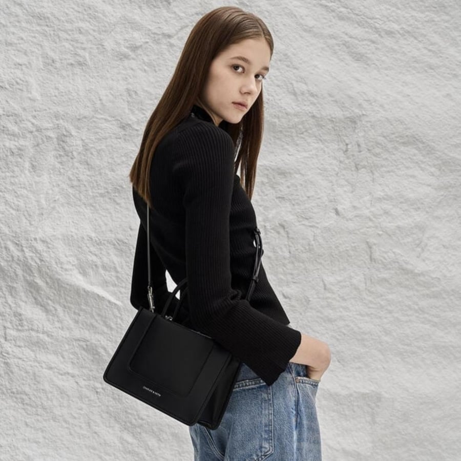 Mini Daylla Canvas Tote Bag  charles and keith | تشارلز اند كيث