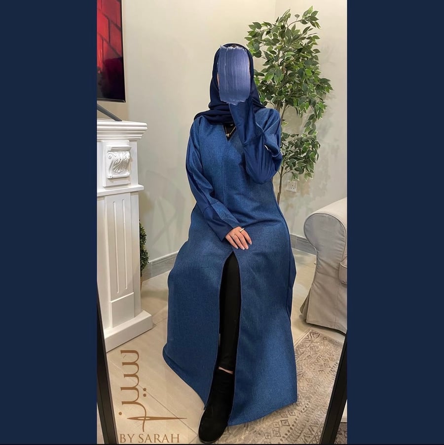 عبايه شتويه ازرق
