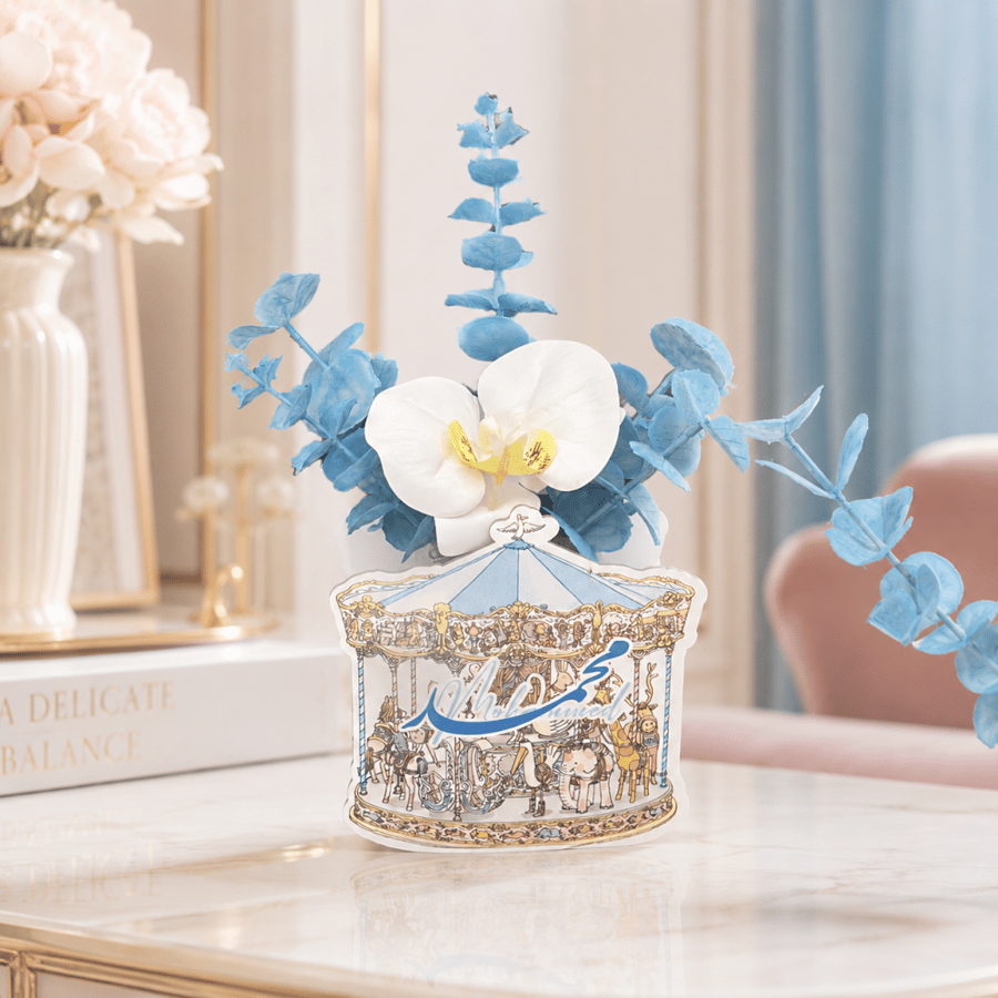 6 custom-made table serving vases