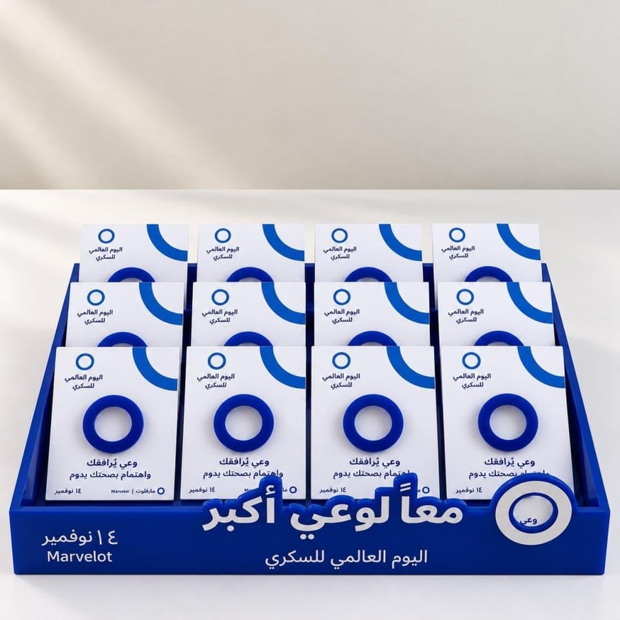صينية توزيعات بروش اليوم العالمي للسكري – 12 حبة