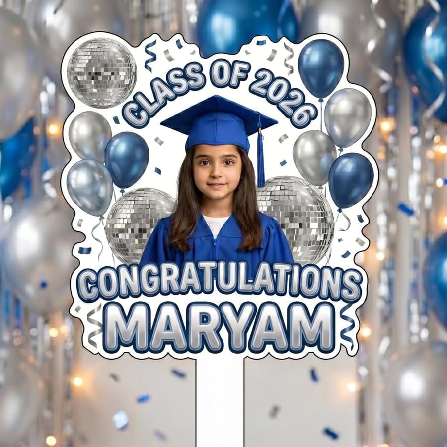 Graduation plaque with custom design