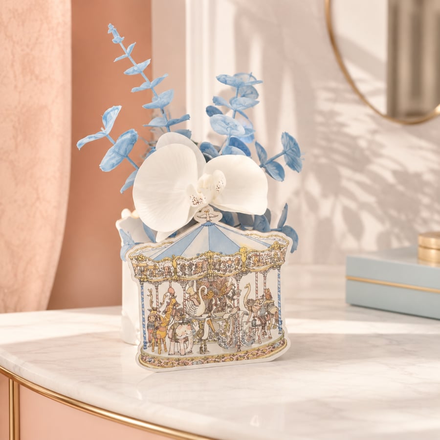 6 custom-made table serving vases