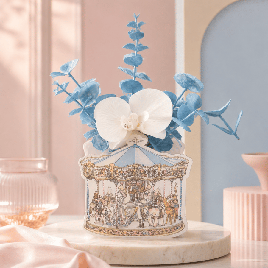 6 custom-made table serving vases