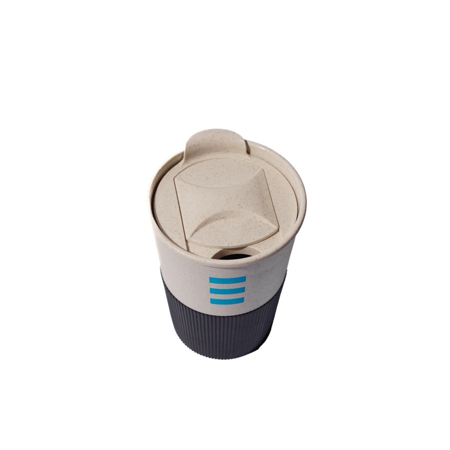كوب قهوة باللون الأبيض والأسود حجم 12oz