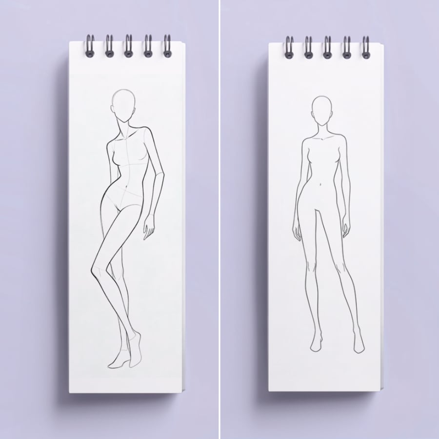 كتاب تصميم الأزياء الصغير – ٢٢ قالب جاهز لرسم الأزياء والإبداعات الفنية