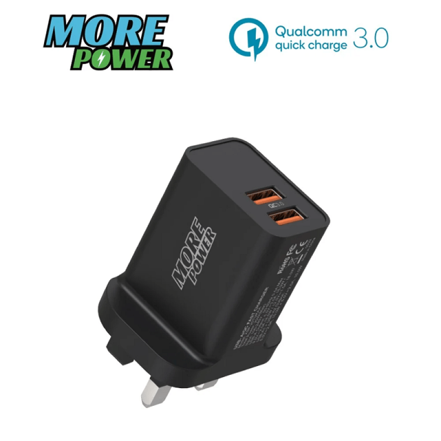 مور باور شاحن بيت 2 منافذ USB بقوه 20 واط