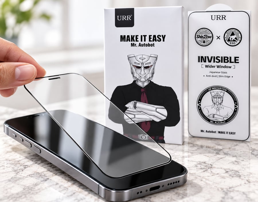 URR حماية شاشة Invisible للآيفون 17 و 18 برو وبرو ماكس