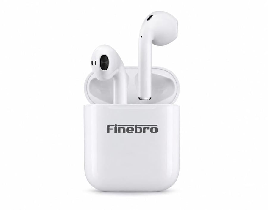 سماعات ايربودز Finebro FN-02 بلوتوث لاسلكية مع علبة شحن