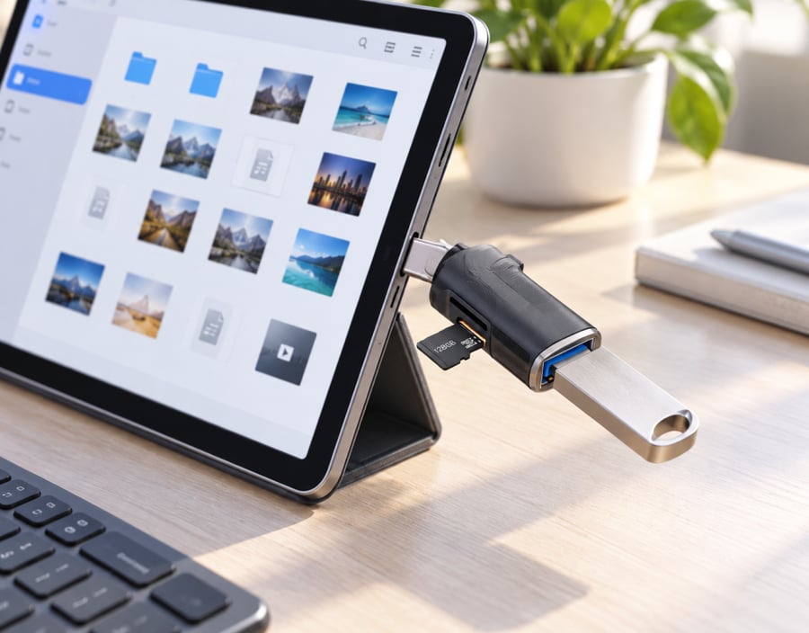 محول برومس PROMASS USB-C OTG مع قارئ بطاقة TF – موديل PM-21364