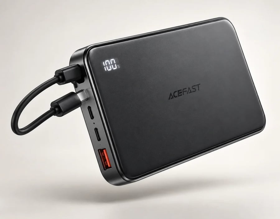 ACEFAST | ايس فاست باور بانك مغناطيسي M31 سعة 10000 مللي أمبير وشحن سريع 22.5 واط