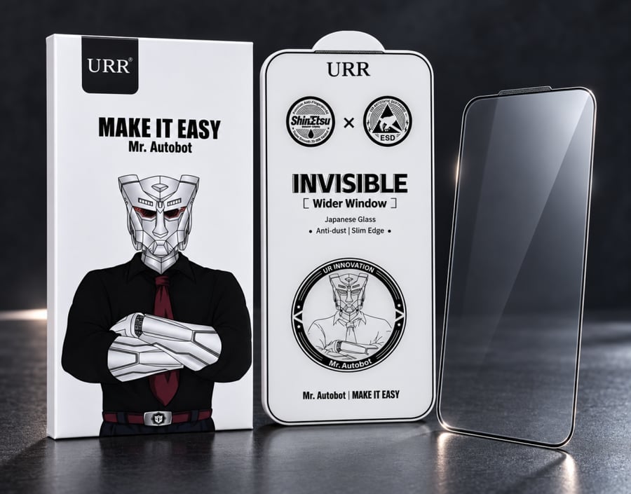 URR حماية شاشة Invisible للآيفون 17 و 18 برو وبرو ماكس