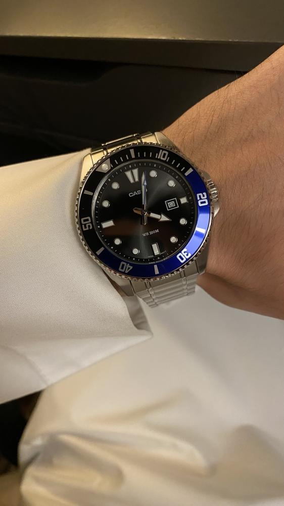 ساعة كاسيو غوص diver gmt - أسود حجم 46