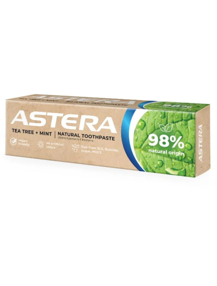 Natural toothpaste with natural charcoal and mint, fluoride-free, from Estira - 75 ml