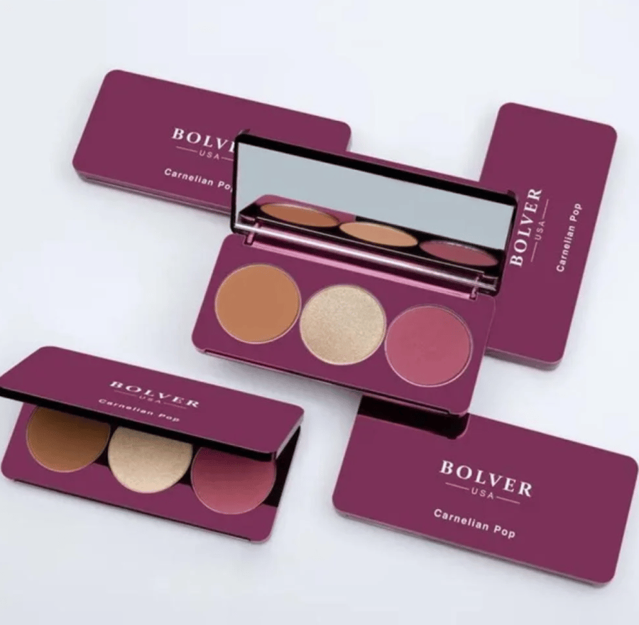 Tri-lighting palette from Pulver - 9 grams | Carnelian Pop