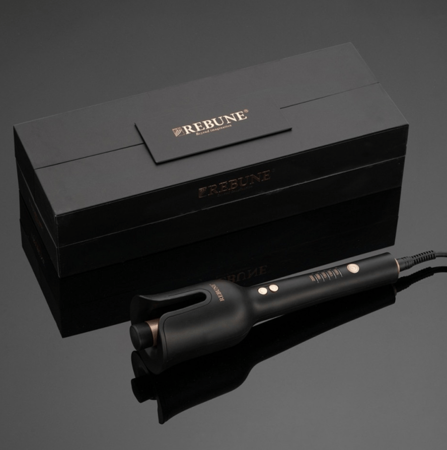 Self-Heating Hair Curling Device Ribbon Black RE-2082