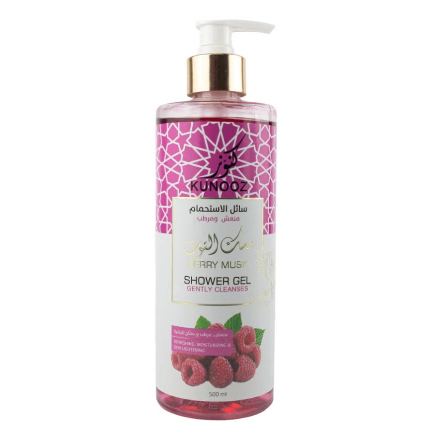 Refreshing and moisturizing shower gel with musk of berries from Kinouz – 500 ml