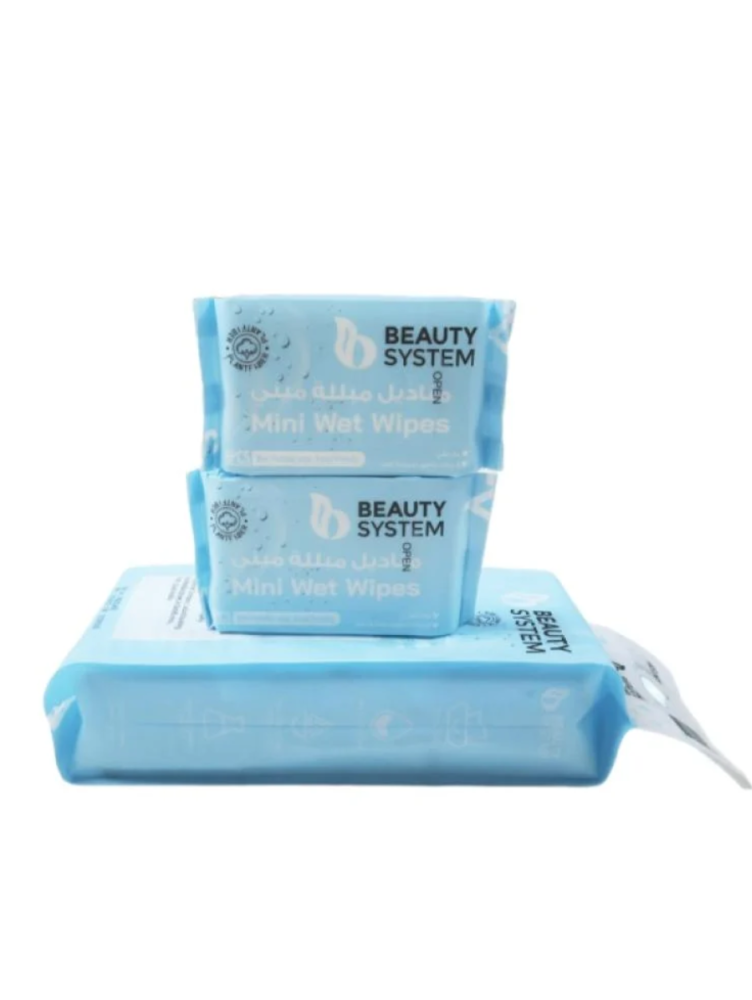 Small-sized wet wipes for personal use and travel from Beauty System, 48 wipes