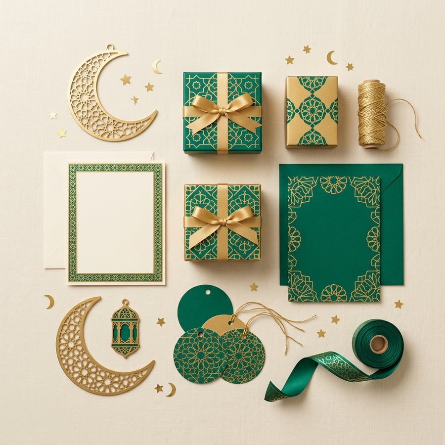 مطبوعات عيد الفطر وتوزيعات وبطاقات مخصصة