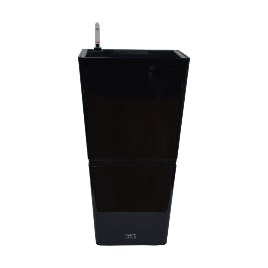 Self-irrigating planter measuring 33.5*62 cm, black fiber