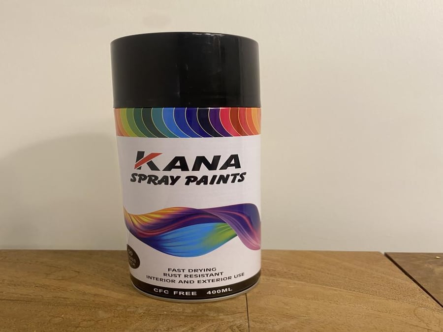 Black spray paint