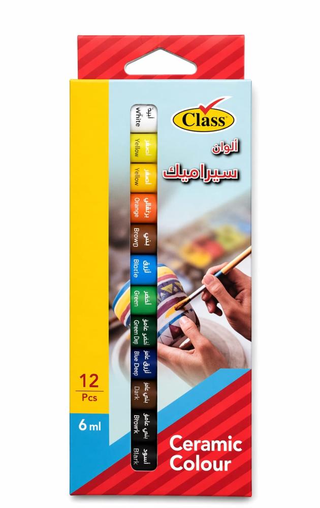 كلاس الوان سيراميك 12 لون 6ملم