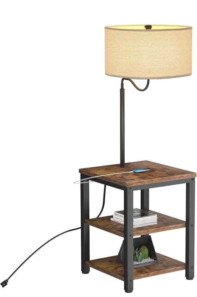 Table with lights and lampshade