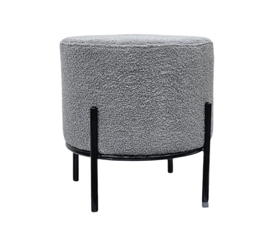 P008 GREY Grey Pouf Chair
