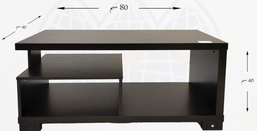 طولة خشب 2 دور مستطيل 40*80 بني