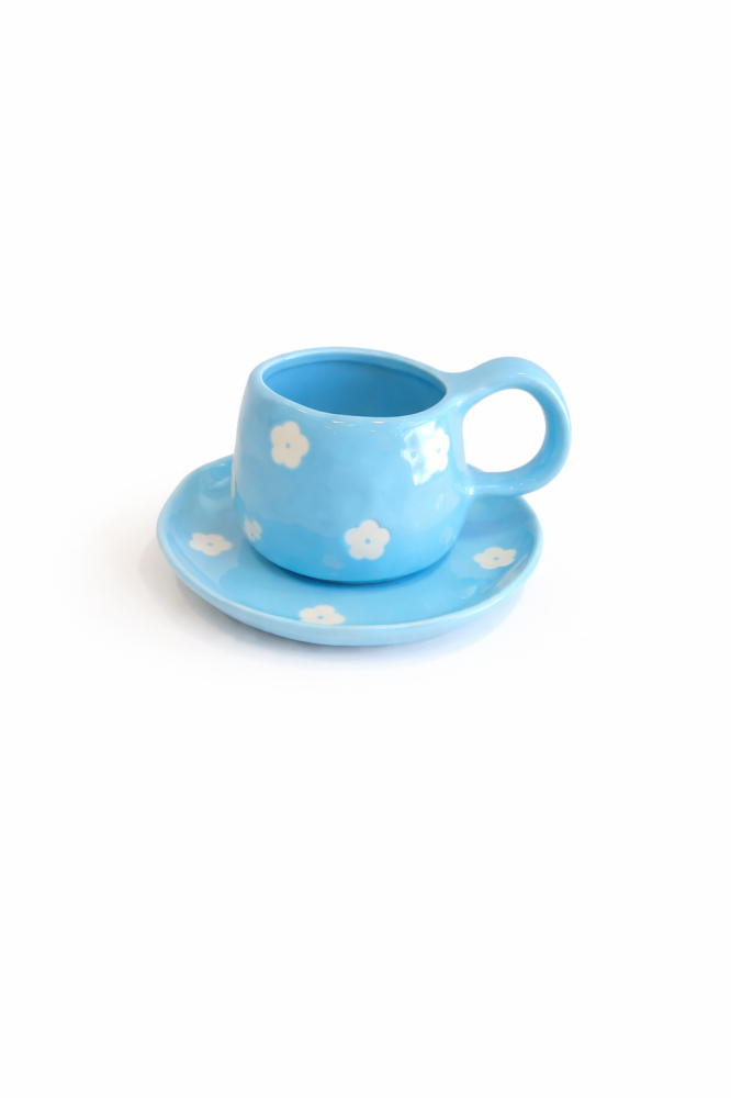 Ceramic cup with plate 250ml