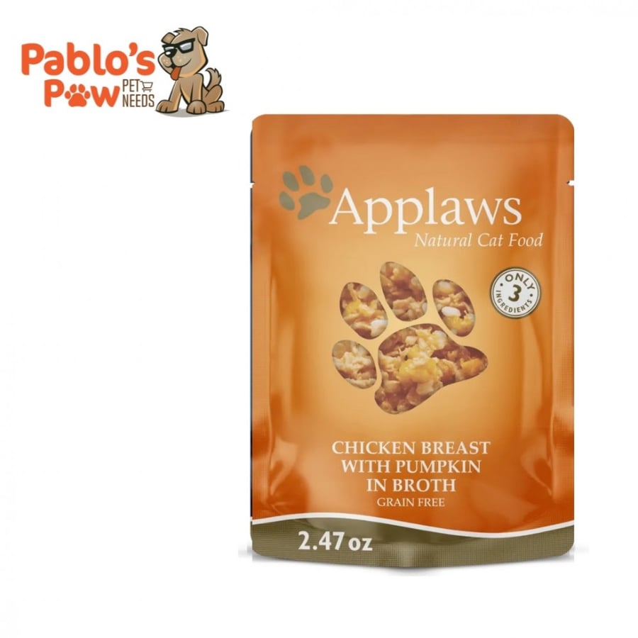 Applaws Cat Pouch Tender Chicken Breast with Pumpkin in Broth 70gm O16