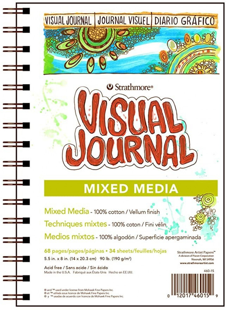 كراسة ميكس ميديا فيجوال جورنال من ستراثمور - Mix Media Visual Journal Notebook Strathmore