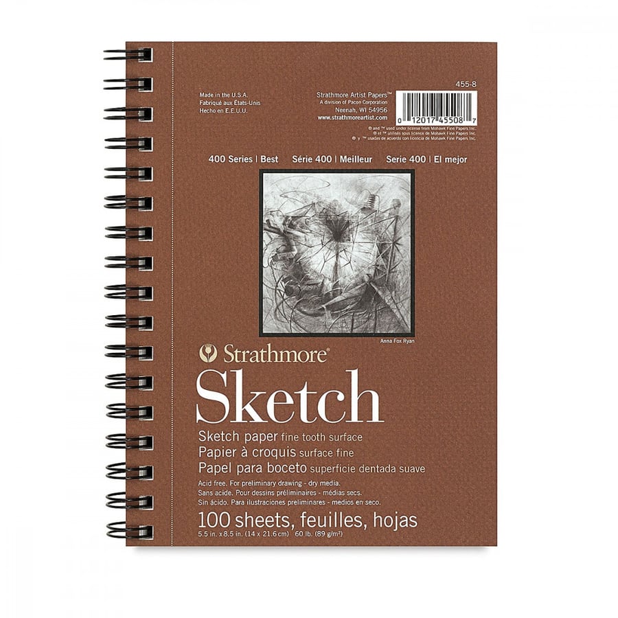 كراسة سكتش مقاس A5 من ستراثمور - Sketch Notebook, 89g 100 Pages, Strathmore