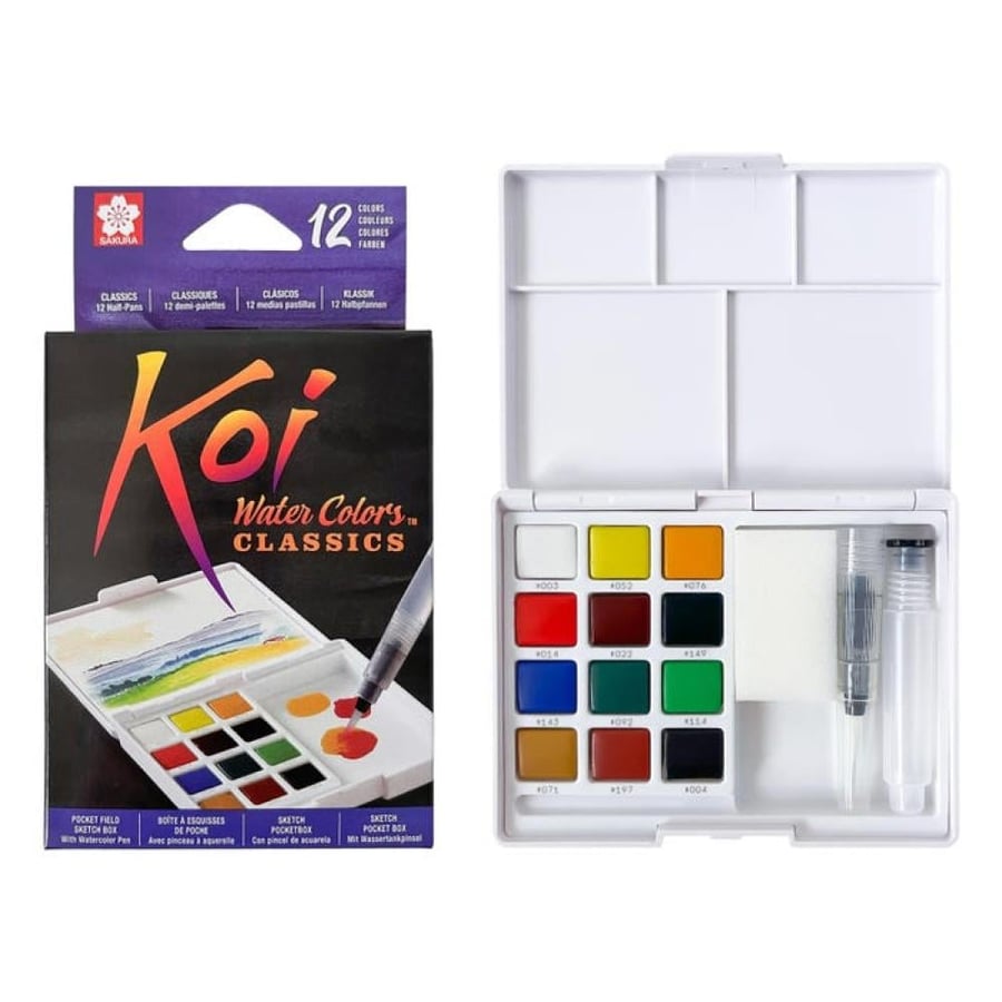 علبة الوان ساكورا كو المائية - 12 لون, Sakura Koi Watercolor - 12 Colors