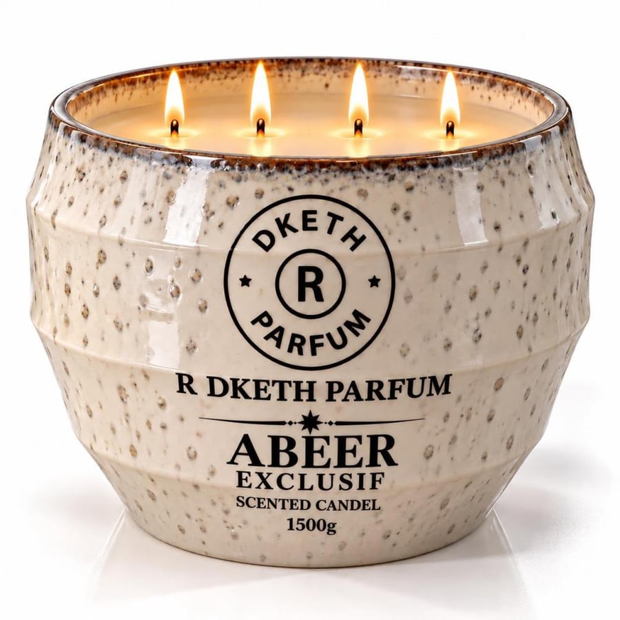 شمعة آر دكث عبير إكسكلوسيف المعطّرة – 1500 غرام R Dketh Parfum Abeer Exclusif Scented Candle – 1500g