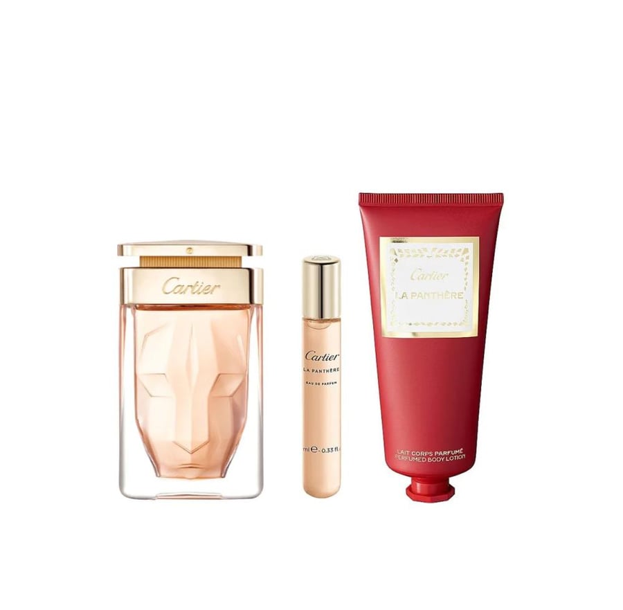 كارتييه لا بانثير 75 مل ماء عطر + 10 مل ماء عطر + 100 مل لوشن للجسم
