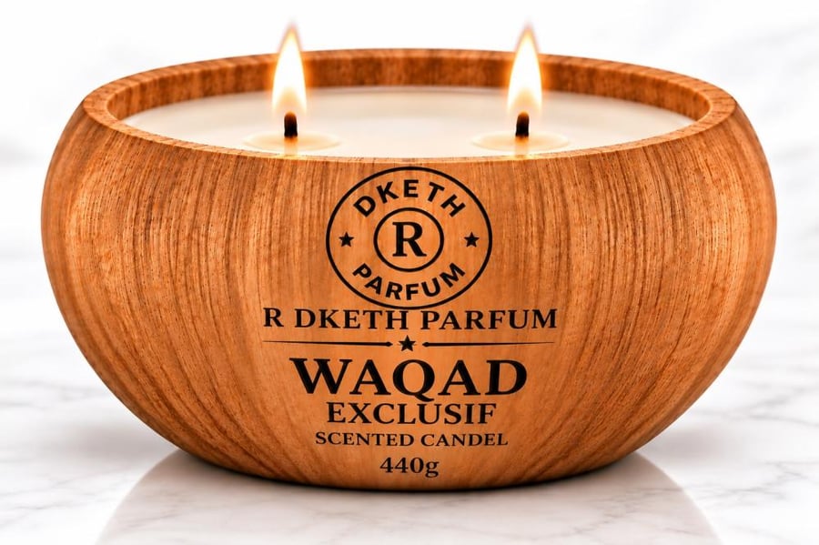 شمعة آر دكث وقاد إكسكلوسيف المعطّرة – 440 غرام R Dketh Parfum Waqad Exclusif Scented Candle – 440g