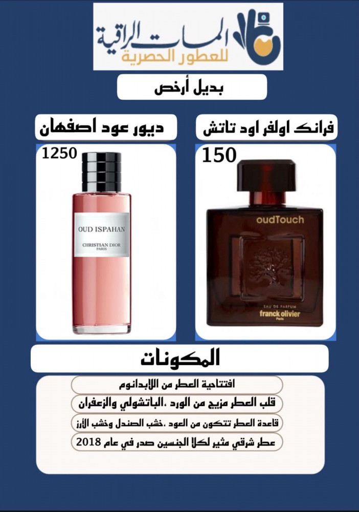 عطر مستوحى عطر فرانك اولفر اود تاتش يودي برفيوم 100 مل