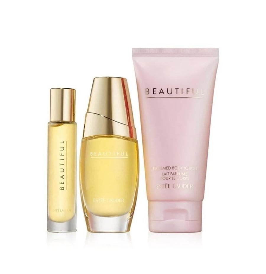 طقم استي لودر بيوتفل او دو بارفيوم (عطر 75مل + عينة 10مل + بودي لوشن 75مل)