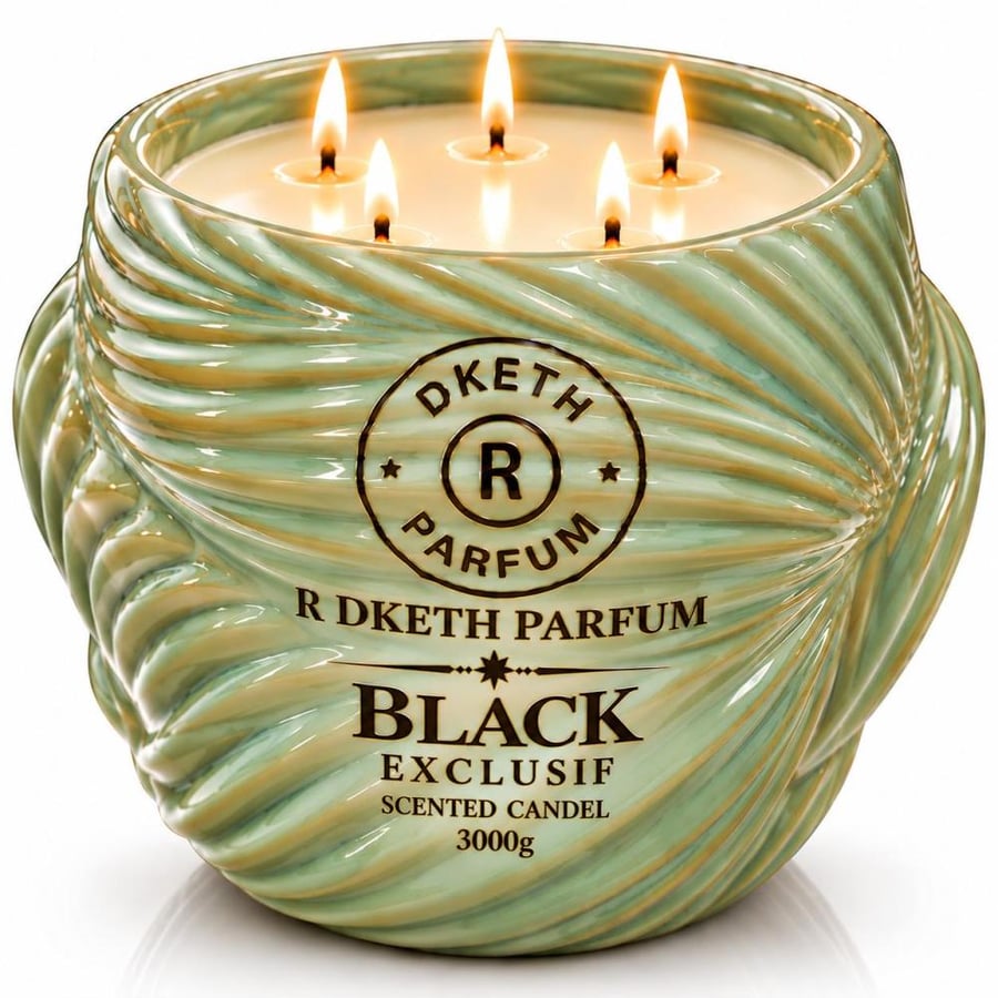 شمعة آر دكث بارفيوم بلاك إكسكلوسيف المعطّرة – 3000 جرام R Dketh Parfum Black Exclusif Scented Candle – 3000g