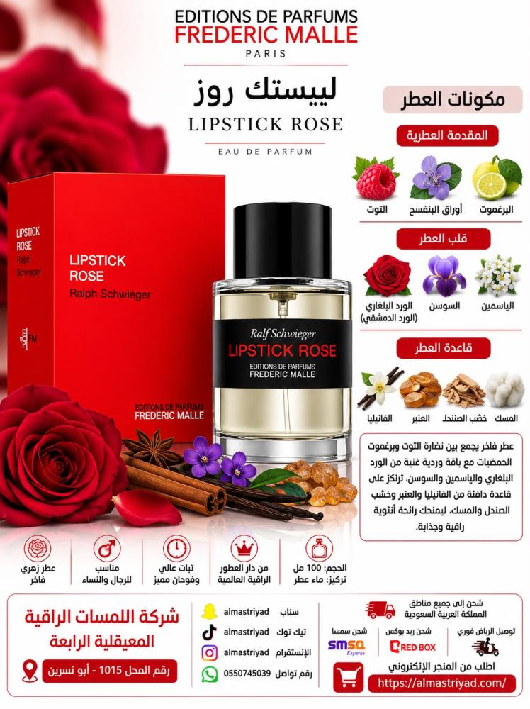 فريدريك مال ماء عطر ليبستيك روز 100 مل