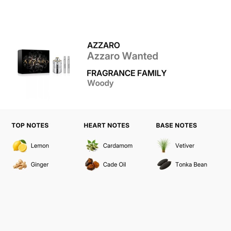 طقم ازارو وانتيد-100مل+ عينة2* 10ملWanted EDP 100 ml + 2XEDT Mini 10 ml